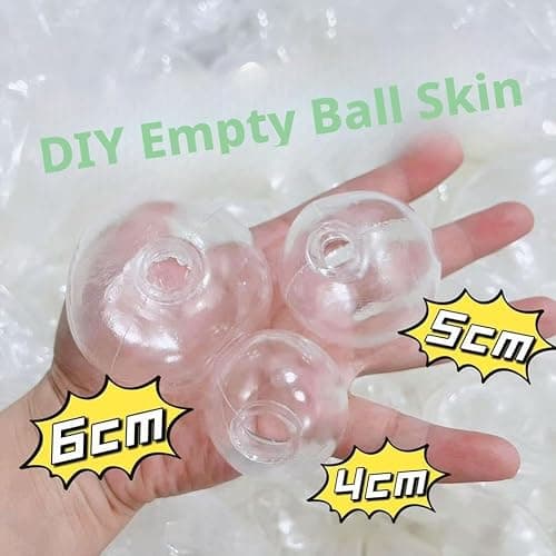 10PCS DIY Stress Ball Making Kit,Milky Blank Skins Empty Stress Ball DIY Kit,Vacuum Squishies StressBall with Empty Skin Base,Lid,Make Your Own Fidget Pressure Balls for Adults Sensory StressRelief thumbnail 4