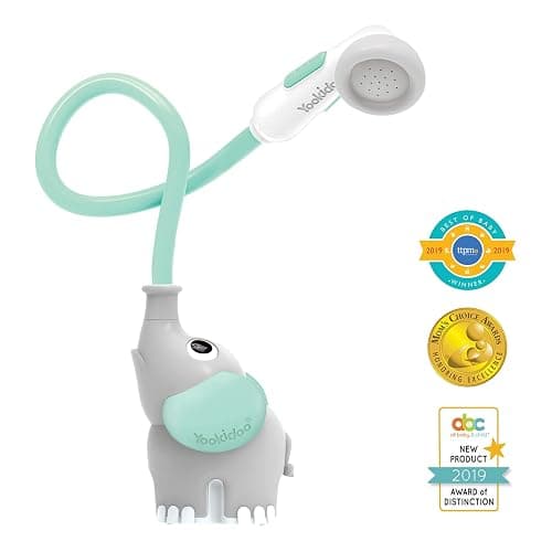 Yookidoo - Elephant Baby Bath Shower Head - Teal - Suitable for Newborns, Infants, and Toddlers - Can be Used as a Bath Toy - Compact and Portable - from Birth – 40212 thumbnail 6
