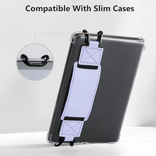 CoBak Secure Hand Strap for Kindle and Tablets - Versatile and Lightweight Finger Grip Holder for 6-7.5" Kindle, for Kobo, for Lenovo, for Sony E-Book Tablet - High Elasticity,Purple thumbnail 4
