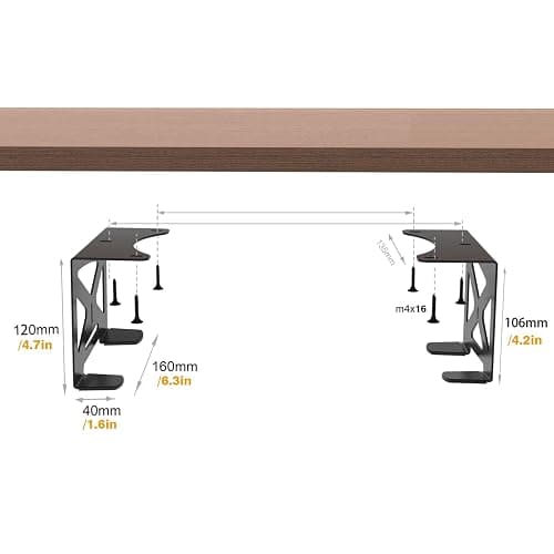 Monzlteck Under Desk Holder for PS5/PS5 Slim/Pro,Stealth Mount Compaitble with PlayStation 5 Disc & Digital Edition Console,Space Saving,DP-05 thumbnail 8