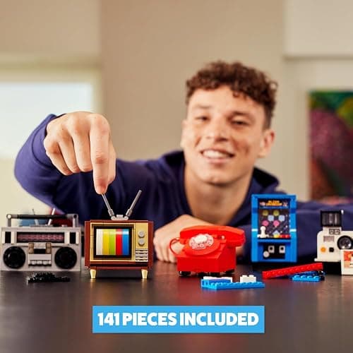 MAX Premium Retro Building Bricks Collection (Telephone) by ZURU, Building Bricks for Teens, Adults and Collectors. Build, Collect and Display Your Ultimate Collection of Retro Technology! thumbnail 3