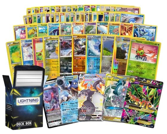 50 Pokemon Cards Plus 1 Ultra Rare Legendary Pokemon Card | Bundle with LCC Deck Box - Image 1