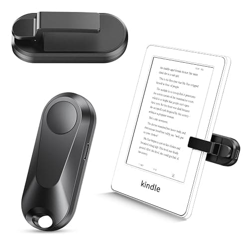 RF Remote Control Page Turner for Kindle Paperwhite Oasis eReaders Kobo,Camera Video Recording Remote Triggers, Page Turner for ipad Tablets Reading Novels Comics(Black) - Image 1