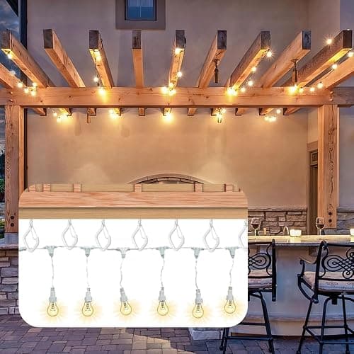 10PCS Ceiling Hooks - Heavy Duty Wall Hooks for Hanging Lights, Plants, & More - White Metal Screw-in Hooks for Garage, Siding, & Christmas Lights thumbnail 2