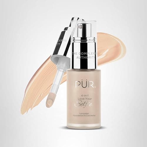 PÜR MINERALS 4-in-1 Love Your Selfie Foundation & Concealer - Longwear Full Coverage Liquid Makeup Foundation with Hydrating Blend for Refined-Looking, Natural Beauty Glow, Skin Texture & Tone thumbnail 7