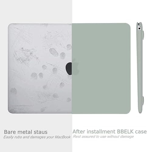B BELK Compatible with MacBook Air 13 inch Case M1 2022 2021 2020 2019 2018 A2337 A2179 A1932, Matte Plastic Hard Shell+ Keyboard Cover+ Screen Protector for MacBook Air 13.3 inch Case, Antique Green thumbnail 3
