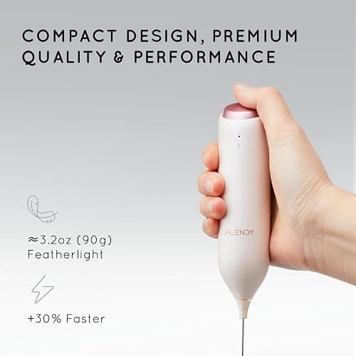 Flendy Rechargeable Milk Frother Handheld, Coffee Frother Handheld with USB-C Charging Stand, Electric Drink Mixer Handheld, Mini Electric Whisk Frother for Coffee, Matcha, etc thumbnail 4