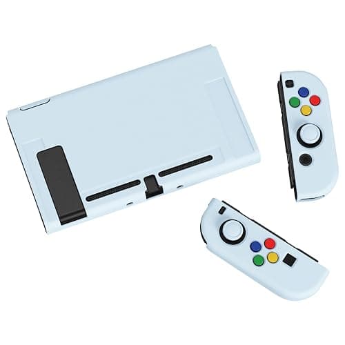 playvital ZealProtect Soft Protective Case for Nintendo Switch, Flexible Joycon Cover Slim Cover for Nintendo Switch with Screen Protector & Thumb Grips & Direction Button Caps - Sky Blue thumbnail 8