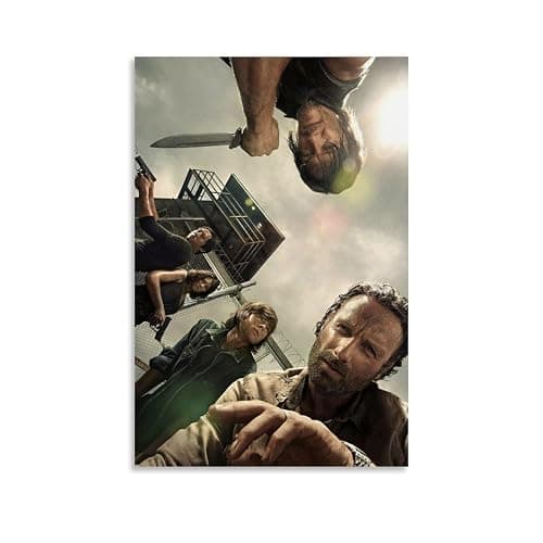 RCILFEJDJ The Wal-King Dead Poster Rick Daryl Maggie Glenn Poster Poster Canvas 90s Wall Art Room Aesthetic Posters (Color : Unframe-Style, Size : 12x18inch(30x45cm)) - Image 1