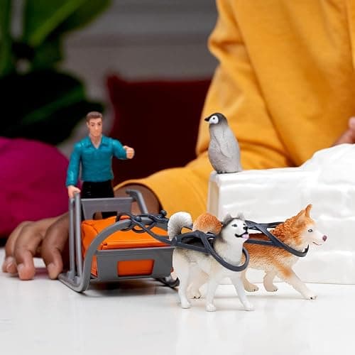 Schleich Wild Life - 19PC Antarctic Expedition Playset with Penguin, Dog Figurines, Action Figure and Accessories - Actic Animal Imaginative Play Set for Kids Ages 3+ thumbnail 8