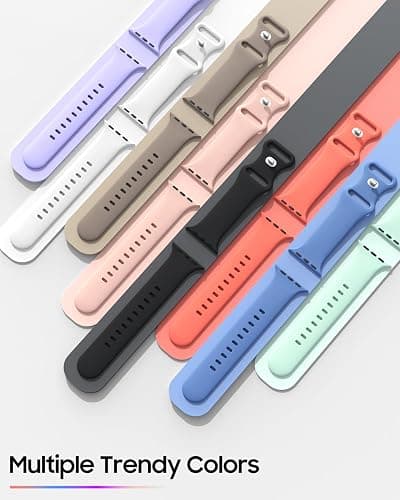 TreasureMax Sport Band Compatible with Apple Watch Bands 38mm 40mm 41mm 42mm 44mm 45mm 46mm 49mm White, Soft Silicone Strap Compatible for Apple Watch Series 11 10 9 Ultra SE 8 7 6 5 4 3 Men Women thumbnail 7