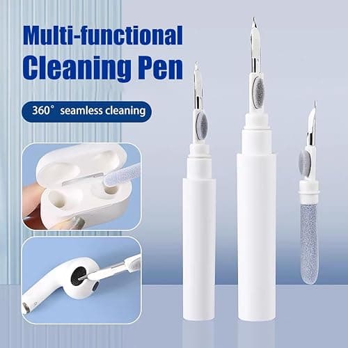 Cleaner Kit for Airpods Pro 1 2 3 4, Multi-Function Cleaning Tool with Brush Flocking Sponge for iPad iPhone,Earbuds,Wireless Earphones,Bluetooth Headphones Case,Camera,Laptop, Pink thumbnail 5