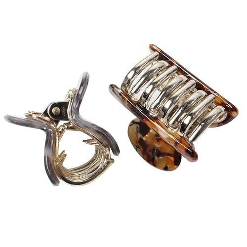 1.57 inch Small Acrylic Hair Claw Clips for Girls and Women Marbling Hair Clips,Plastic No-Slip Grip Jaw Hair Clip Hair Jaw Clamp,Pack of 12 thumbnail 4