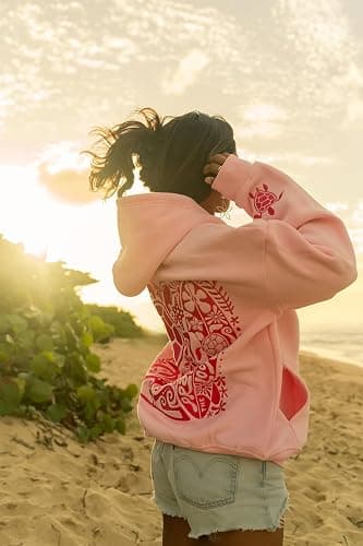 Oversized Graphic Hoodie for Teens Girl Y2K Ocean Floral Embroidered Preppy Hooded Sweatshirt Cute Aesthetic Sweater thumbnail 3