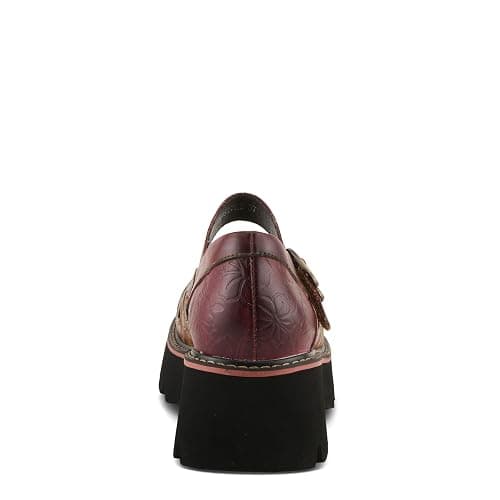 L'Artiste BUSYBEE Hand-Painted Mary Jane – Floral Leather Platform with Chunky Lug Sole thumbnail 5