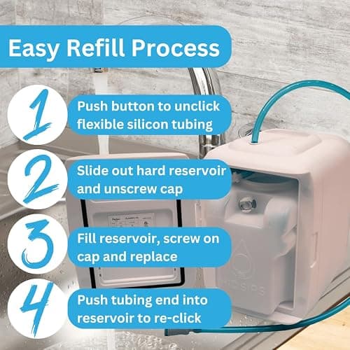 Electric Water Dispenser 4L Mini Fridge quick connect and disconnect to desktop water dispenser, water storage, water cooler for nightstand, under bed or desk, bedside water storage, beverage dispense thumbnail 3