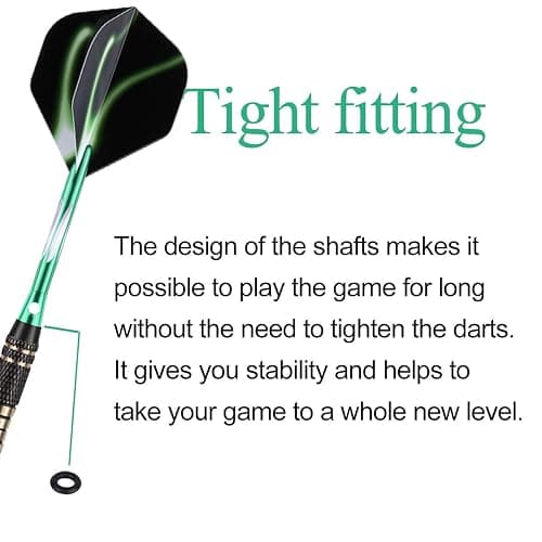 sanfeng Soft tip Darts Set 18/20 Grams - Professional Darts Plastic Tip with Brass Barrel + Aluminum Shafts + 50 Rubber o-Ring + 6 Flights +50 Soft Tips for Electronic Dartboard thumbnail 5