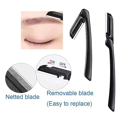 Eyebrow Razor, 5-in-1 Eyebrow Kit, Professional Eyebrow Grooming Set, Eyebrow Trimmer Set for Women and Men, Including Brow Razors Trimmer, Brush, Eyebrow Scissors, Slant Tweezers thumbnail 5