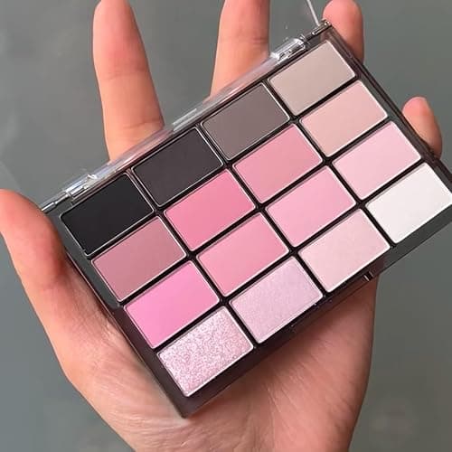 K'APEINE Pink Eyeshadow Palette, 16 Colors Glitter Eyeshadow Chunky Pressed Sparkle Eye Shadow Powder Makeup Pallet Ultra Shimmer Makeup Kit Highly Pigmented Long Lasting Waterproof for Face Body thumbnail 3