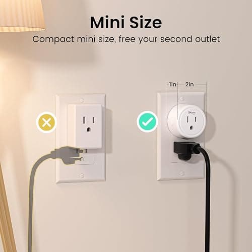 GHome Smart Plug Mini, WiFi Smart Outlet Plug Works with Alexa and Google Home, Timer Outlet with APP Control, 2.4GHz Network Only, No Hub Required, ETL FCC Listed (4 Pack), White thumbnail 7
