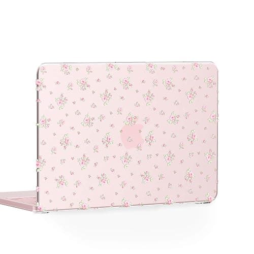 Feams for MacBook Neo 13 Inch Case 2026 A3404, Stylish Protective Clear Case Hard Shell Transparent Cover for MacBook Neo 13 Inch 2026 (A18 Pro Chip) with Keyboard Cover, Rose Ditsy - Image 1