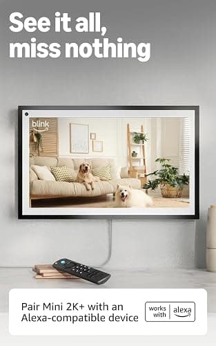 Blink Mini 2K+ (newest model) – Plug-in Home & Pet Indoor Security Camera with 2K video resolution, night vision, enhanced audio, motion detection – 1 camera (Black) thumbnail 6