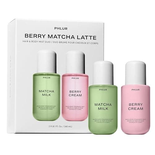 PHLUR Berry Matcha Latte Body Mist Set, 8 Fl Oz Each ($78 Value) - Hair and Body Perfume for Women - Image 1