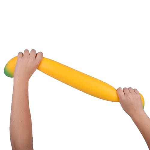 Toymendous Laffy Snacks - Squishy Banana Stress Toy - Ages 3+ | Thermoplastic Rubber, 15.5 in Long, 6.4 in Wide, Stretches Up To 6 ft, Returns To Original Shape, Fruit Theme thumbnail 4