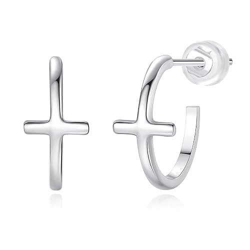 Me&Hz Gold Huggie Earrings Small Huggie Hoop Earrings for Women 14K Gold Plated Hypoallergenic Cubic Zirconia Huggies Mini Silver Hoop Earring for Women - Image 1