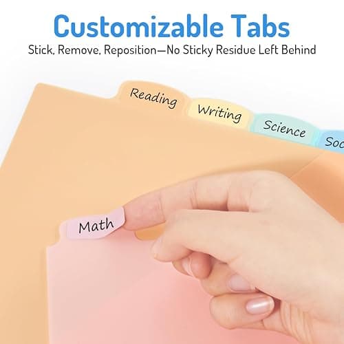 Forvencer 8 Count Dividers with Two Pockets, 8 tab Binder Dividers for 3 Ring Binder Organizer, Binder Divider with Tabs for School Office and Home Organization, Multicolor, 1 Set thumbnail 5
