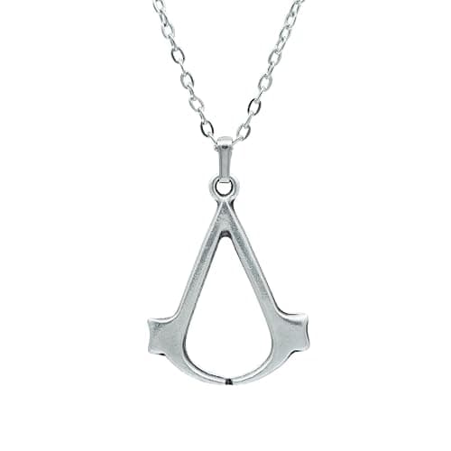 Assassin's Necklace - Silver-Plated Assassin Symbol Pendant - Gamer Necklace - Cosplay Jewelry for Fans of Brotherhood - Image 1