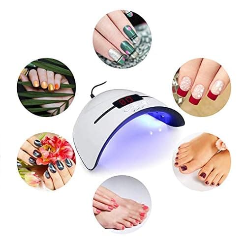 LED UV Nail Lamps for Gel Nail Polish Nail Dryer Curing Lamp with 3 Timers Auto Sensor LED Digital Display USB Plug Carry Convenient thumbnail 7