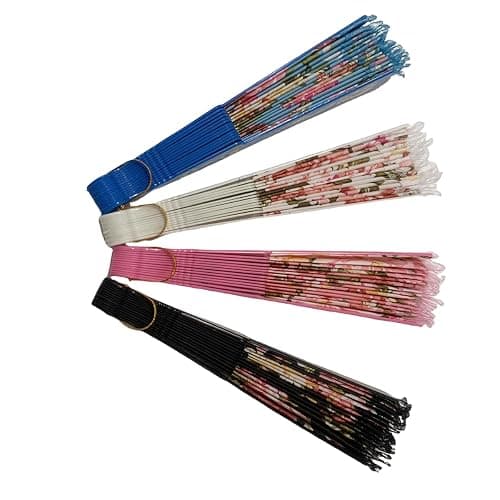 sehtorry 4 Pack Spanish Style Floral Folding Fans Ladies Lace Handheld Fans for Party Wedding Dancing and Home Decoration thumbnail 9
