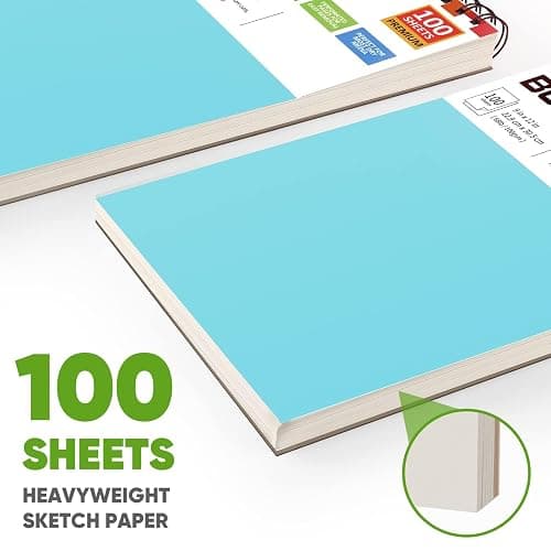 Soucolor Sketch Book 9x12,Thick Drawing Paper Pad School Art Supplies | 100 Sheets Thick 68lb/100gsm Acid-Free Paper,Blank Drawing Pad for Artists,Students,Kids,Notebook for Pencil,Charcoal,Pastel thumbnail 5