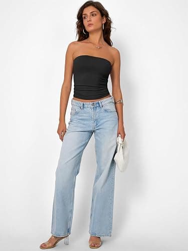 Trendy Queen Women's Strapless Bandeau Crop Top thumbnail 6