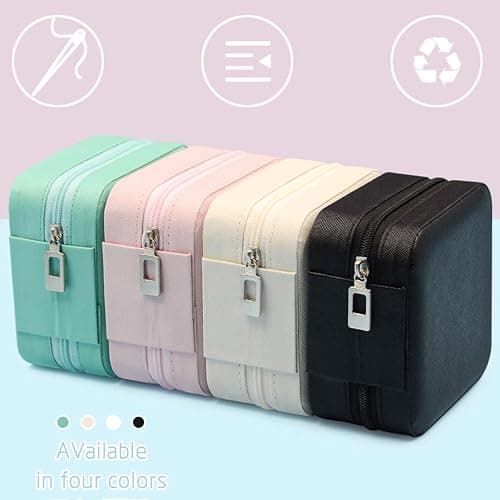 Mini Sewing Kit with Case, Sewing Supplies for Home Travel and Emergency, Mending Clothes, Includes Thread Spools, Needles, Scissors, Thimble (11- Color - Black) thumbnail 3