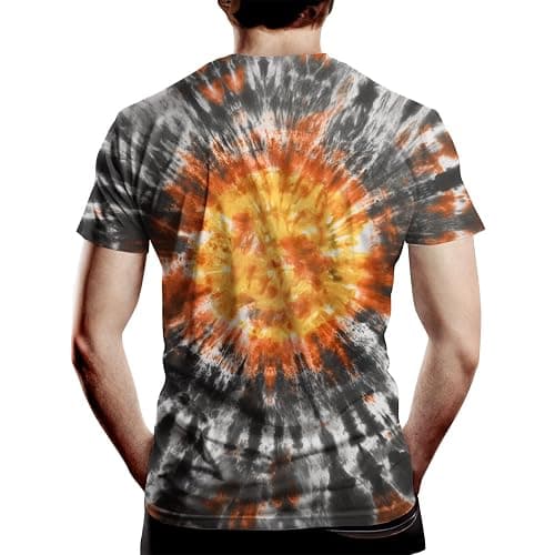 GHUALURU Men's Tie Dye Style T-Shirts Fun Animal Graphic Short Sleeves Shirt thumbnail 3