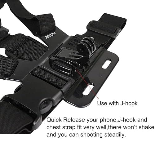 PellKing Mobile Phone Chest Mount Harness Strap Holder Cell Phone Clip Action Camera POV for Samsung iPhone Plus etc thumbnail 10