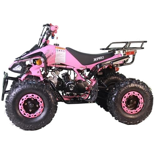 X-PRO Leopard 125 ATV 4 Wheels Quad 125cc ATV Quads with Automatic Transmission w/Reverse, Big 19"/18" Tires! (Pink) - Image 1
