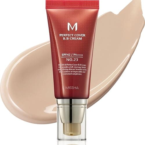 MISSHA M Perfect Cover BB Cream No.23 Natural Beige -Light/Medium with Cool/Neutral Undertone SPF 42 PA +++ 1.69 Fl Oz - Tinted Moisturizer for face with SPF - Image 1
