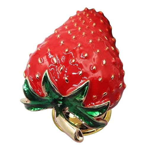 glrovazas Cabinet Knobs Strawberry Knobs, 4 Pcs Creative Fruit Shape Handle Decorative Furniture Door Pull for Cabinet Wardrobe Drawer Bedside Table thumbnail 3