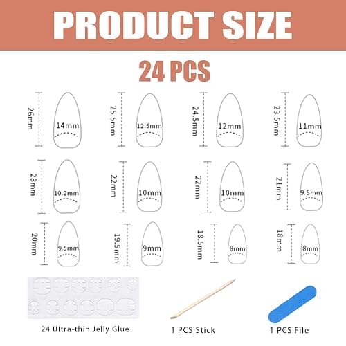 24 Stück Press on Nägel Y2K Medium Almond mit 3D Metall Schleife und Perlen Design - Schwarzer Gradient - Vollständiger Überzug - Falsche Nägel thumbnail 2