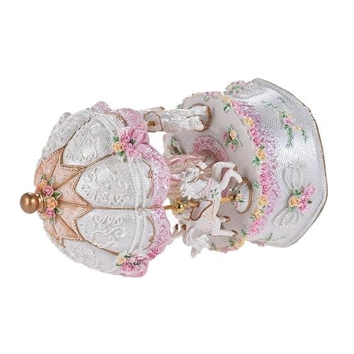 Carousel Music Box, Luxury Color Change LED Music boxes, Luminous Light 3-horse Rotating Windup Musical Christening Gifts for Girls thumbnail 8