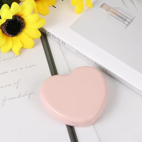 MIDELONG Heart Shaped Portable Travel Sewing Repair Kit - Mini Box with Threads, Scissors, DIY Hand Sewing Needles, Pink thumbnail 5