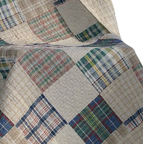 Greenland Home Oxford 100% Cotton Throw Blanket, Tan 50 x 60 in thumbnail 6