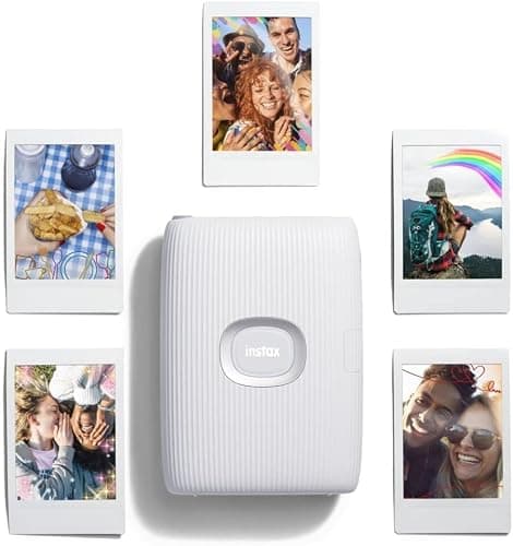 INSTAX mini LINK2 mini film format portable smartphone instant photo printer, multiple templates, Clay White thumbnail 5