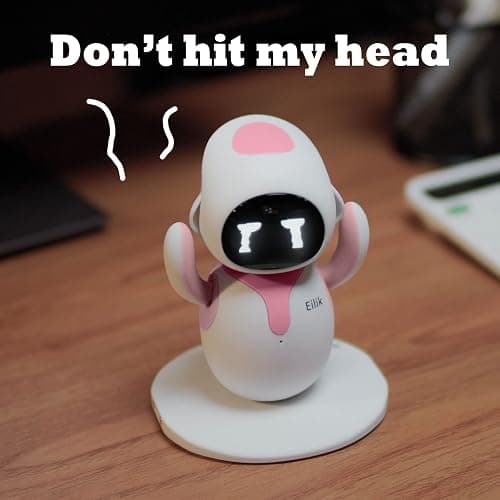 ENERGIZE LAB Eilik Pink - Touch Interactive Toys, Cute Robot Pets with Abundant Emotions. Idle Animations&Mini-Games, Unique Gift for Girls & Boys. Support Update. thumbnail 3