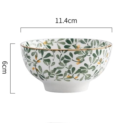 TuYines Müslischalen, Keramik-Dessertschalen, 12 cm, kleine Schüsseln für Eis, Reis, Suppe, Dessert, mikrowellen- und spülmaschinenfest, 4 Stück thumbnail 3
