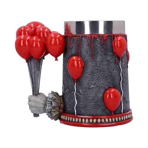 Nemesis Now IT Pennywise Clown Tankard, Hand-Painted Resin, Time to Float, Horror Movie Merchandise, Red Balloons Handle, 15.5cm thumbnail 7