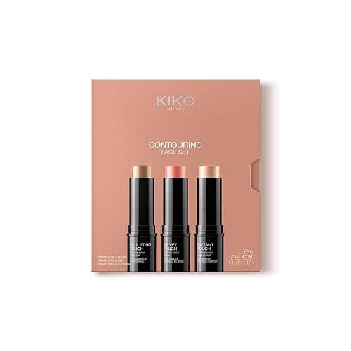 KIKO Milano Contouring Face Set 01, Kit De Maquillage Visage Avec 3 Sticks : Blush, Enlumineur Et Contour Du Visage - Image 1